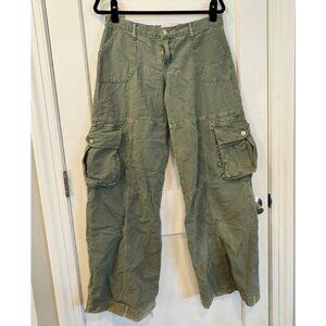 Revice Army Green Cargo Denim Pants - women's size 27